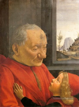  fils - Un vieil homme et son petit fils Renaissance Florence Domenico Ghirlandaio